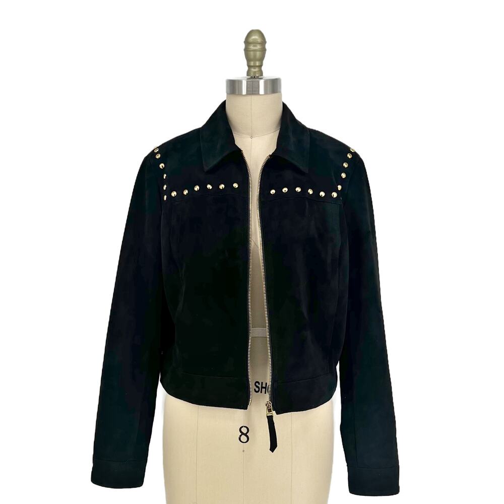 Belle + Sky Faux Suede Studded Jacket size Large - Picture 4 of 13